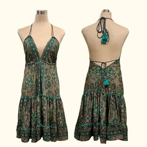 Boho summer halter dress/ flowy sundress- brand Zury